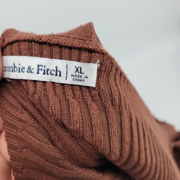Abercrombie & Fitch Womens Brown Sweater V-Neck Tank Size Xl - Picture 10 of 11